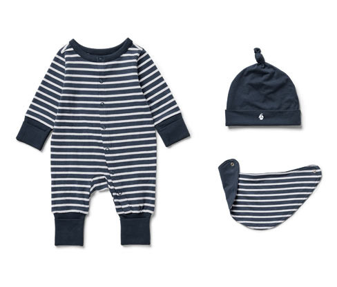 Tchibo - Souprava pro miminka - pro miminko - vel. 50/56 - barva: modrá/s proužky