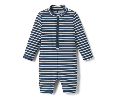 Tchibo - Overal s UV ochranným faktorem 80 pro miminka - pro miminko - vel. 62/68 - barva: modrá/s proužky