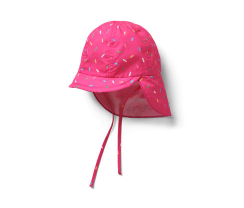 Tchibo - Dětská čepice s UV ochranným faktorem 80 - pro ženy - vel. 49-52 cm - barva: růžová/s potiskem