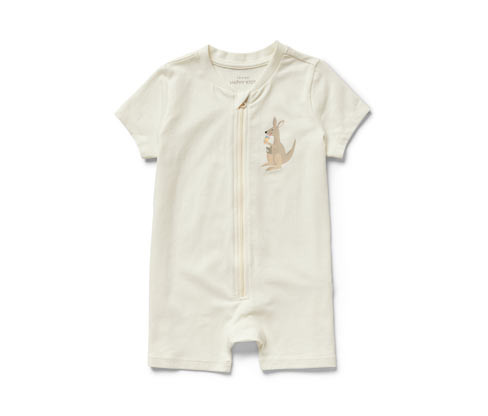 Tchibo - Krátké pyžamo pro miminka - pro miminko - vel. 50/56 - barva: bílá/s potiskem