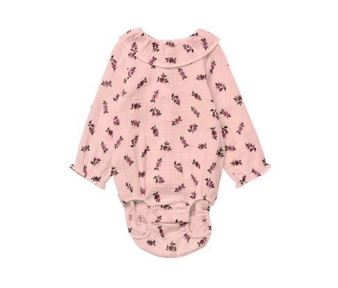 Tchibo - Mušelínové body pro miminka - pro miminko - vel. 50/56 - barva: růžová/květovaný