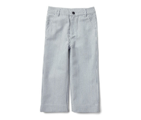 Tchibo - Dětské tkané kalhoty - pro ženy - vel. 98 - barva: modrá/s proužky