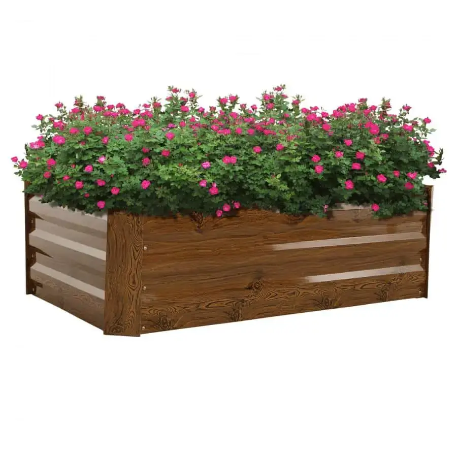 Tempo Kondela Vyvýšený záhon NONKY TYP 2 - hnědý, ocel