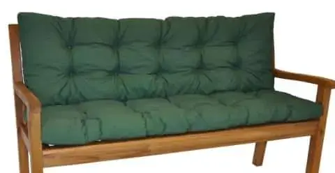 Axin Trading Polstr na zahradní lavičku 150 cm - tmavě zelený melír