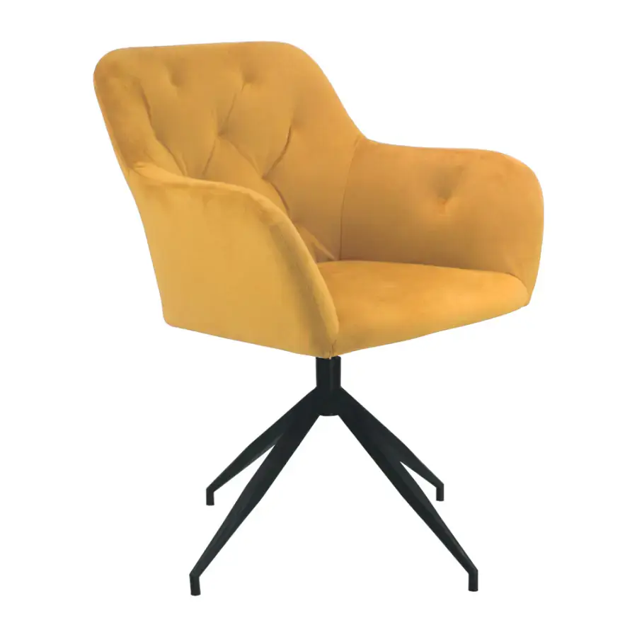 Tempo Kondela Otočná židle VELEZA NEW, hořčicová