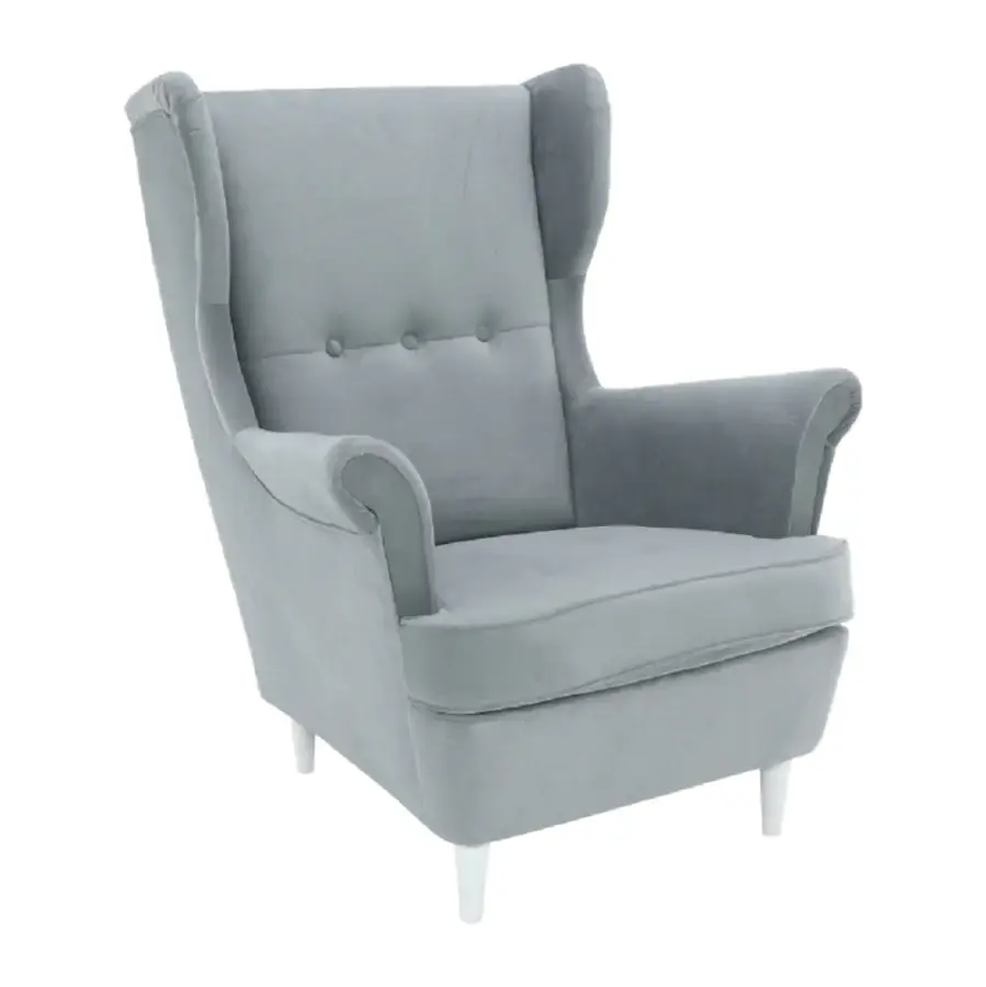 Tempo Kondela Křeslo ušák RUFINO 3 NEW, světle šedá