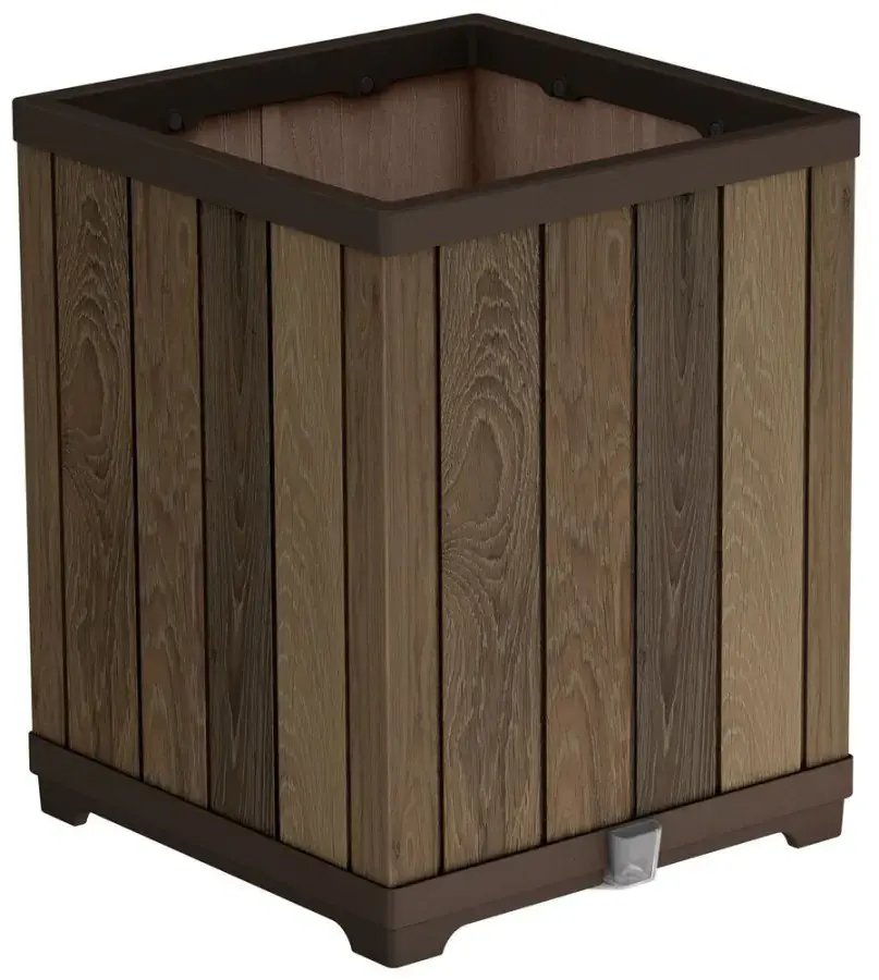 Keter Květináč DECO SQUARE TALL WALNUT