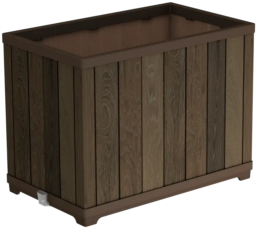 Keter Květináč DECO RECTANGLE TALL WALNUT