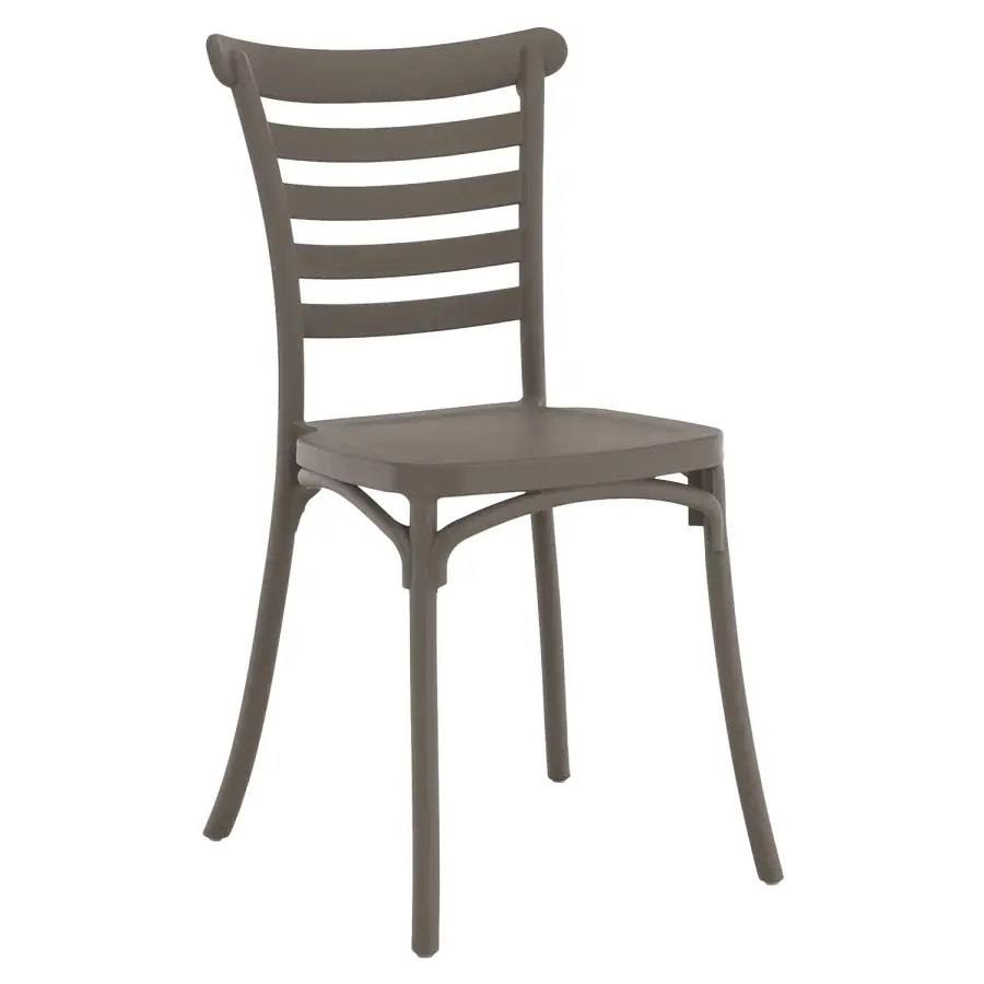 Tempo Kondela Stohovatelná židle SAVITO, šedohnědá