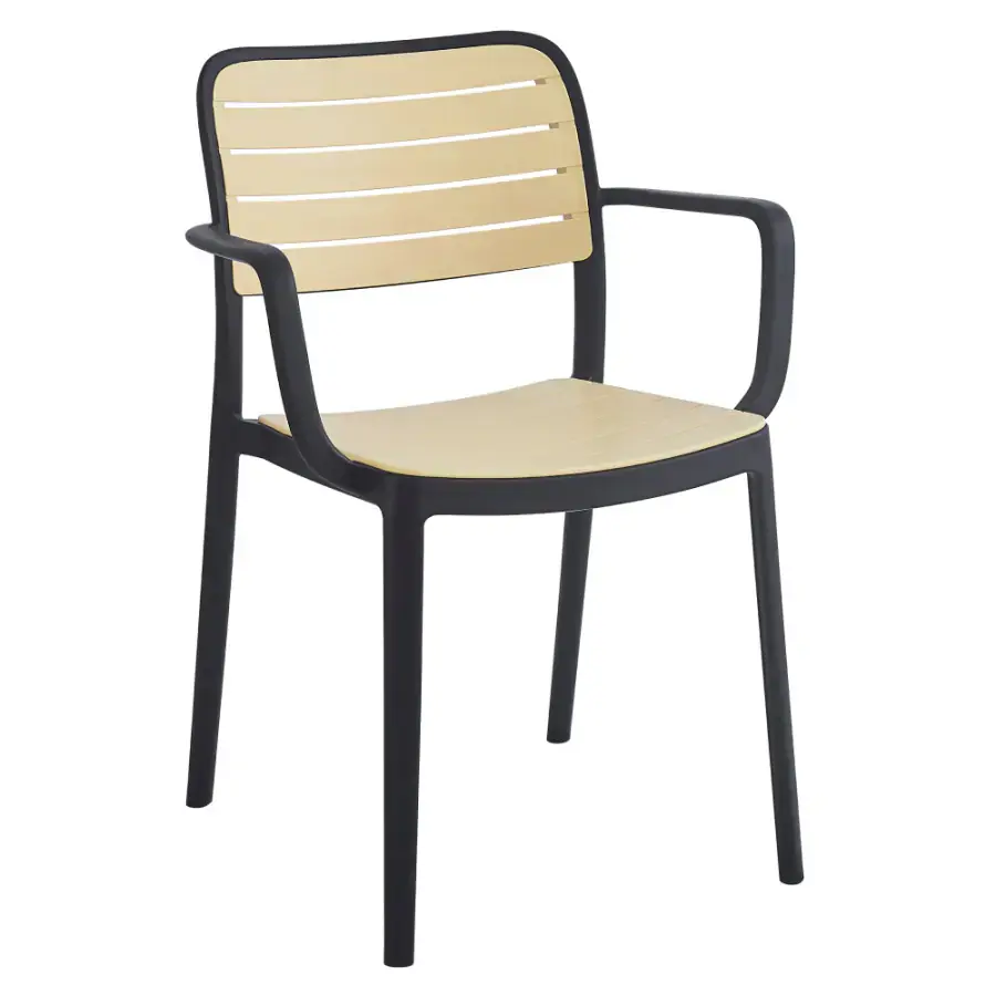 Tempo Kondela Stohovatelná židle KARDOS TYP 2, černá/béžová