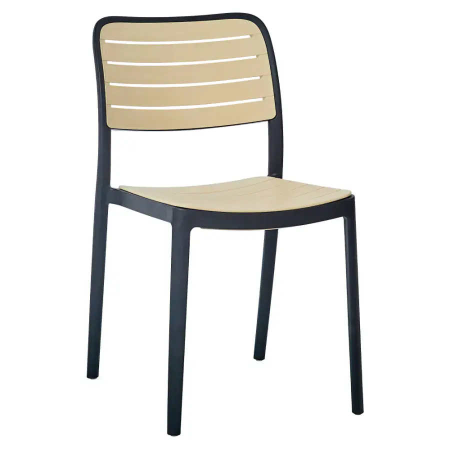 Tempo Kondela Stohovatelná židle KARDOS TYP 1, černá/béžová