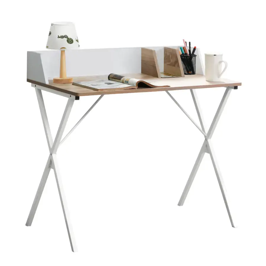 Tempo Kondela PC stůl PSALMO, dub světlý/bílá