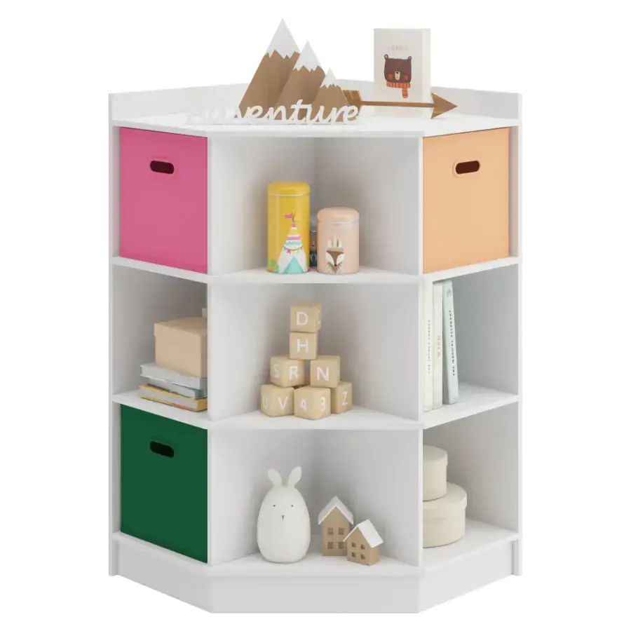 Tempo Kondela Rohová regál LUIGE, bílá