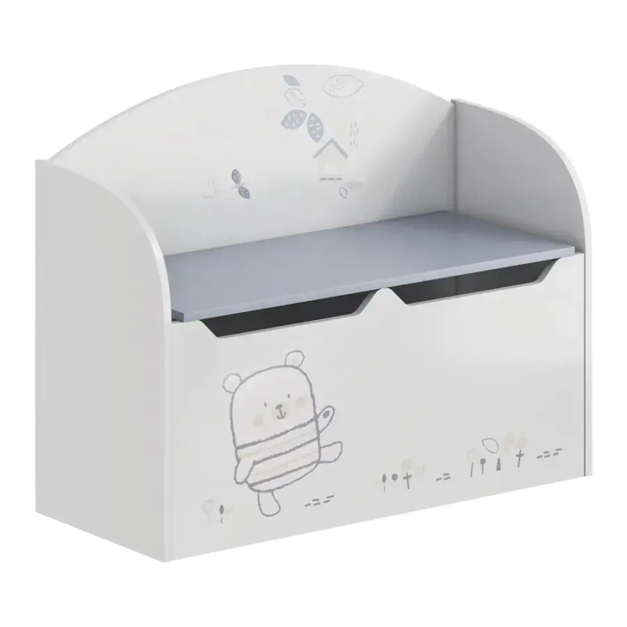 Tempo Kondela Truhlice na hračky BEAR, bílá