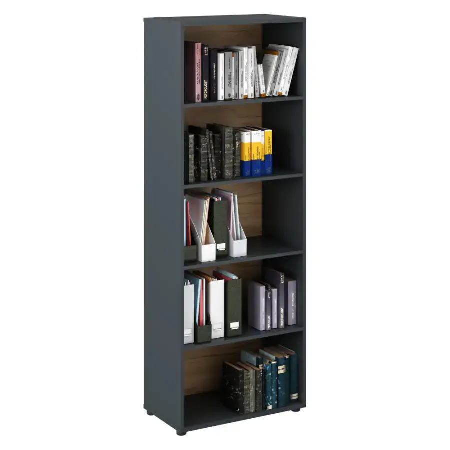 Tempo Kondela Vysoký regál KLAUDIUS TYP 1, grafit/dub artisan