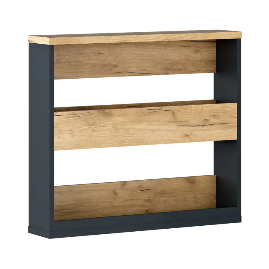 Tempo Kondela Závěsná police KLAUDIUS TYP 5, grafit/dub artisan