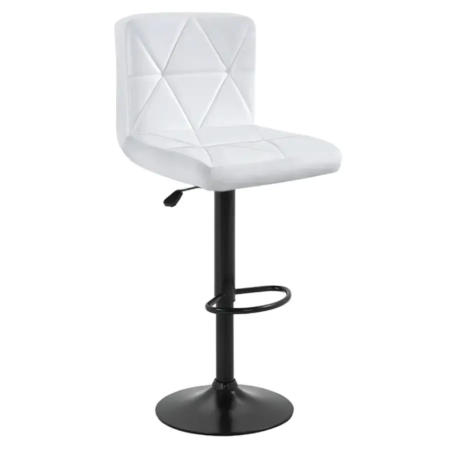 Tempo Kondela Barová židle SELEST - ekokůže bílá/černá