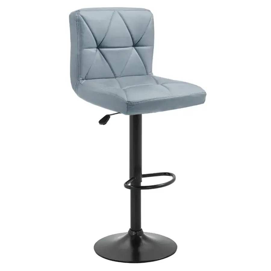 Tempo Kondela Barová židle SELEST - ekokůže šedá/černá