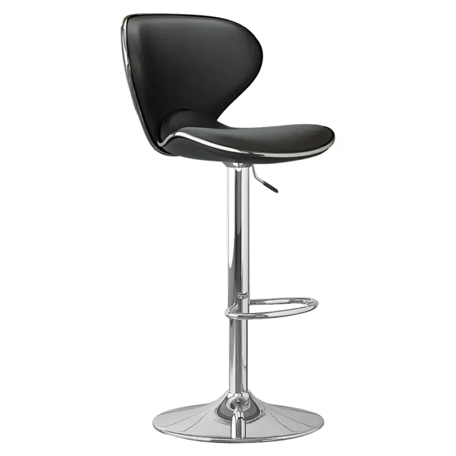 Tempo Kondela Barová židle HEDLI - černá/chrom