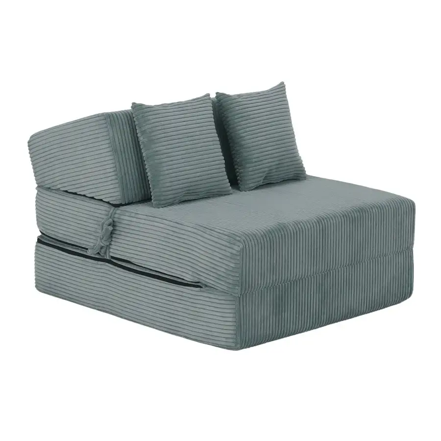 Tempo Kondela Skládací matrace/křeslo PELOS 2v1, mentolová