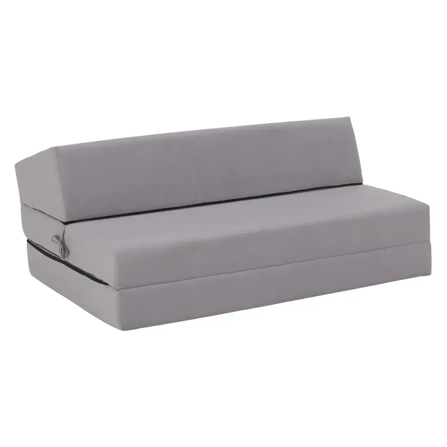 Tempo Kondela Skládací matrace/křeslo VEDIS 2v1, světle šedá