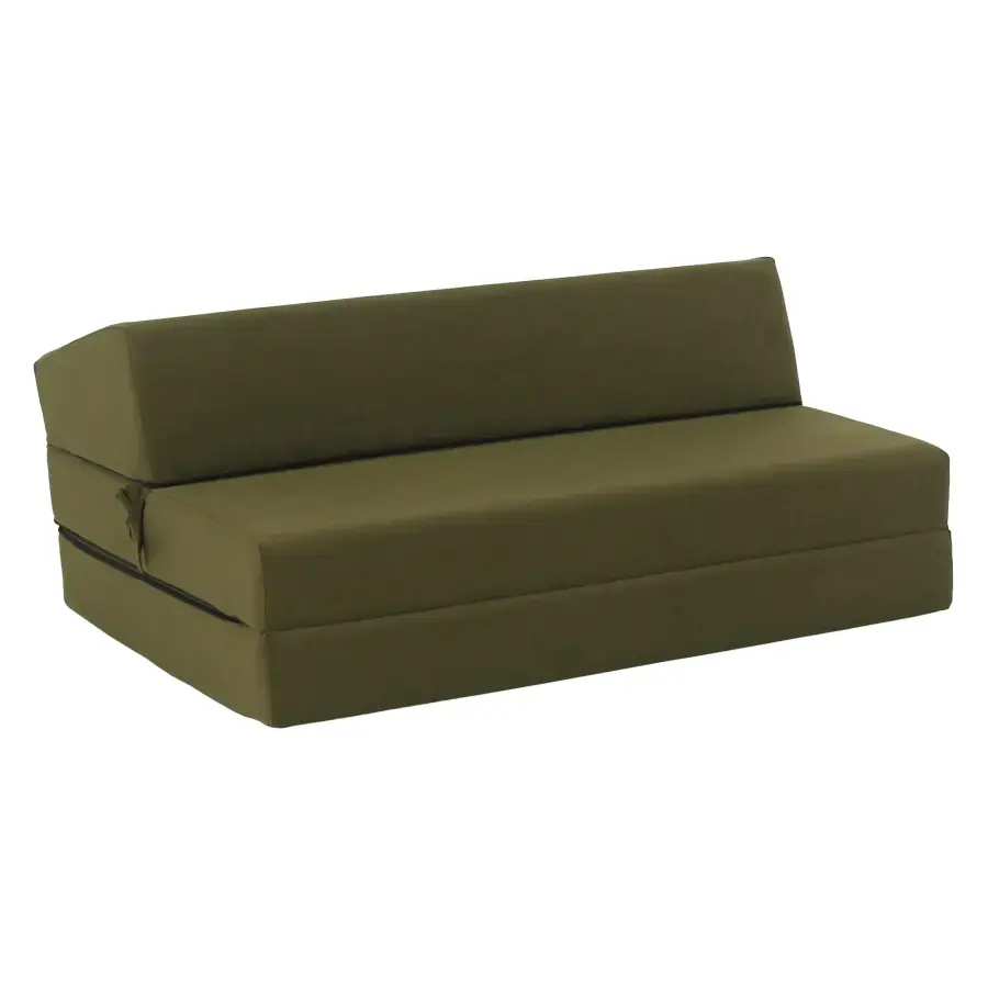 Tempo Kondela Skládací matrace/křeslo VEDIS 2v1, olivová