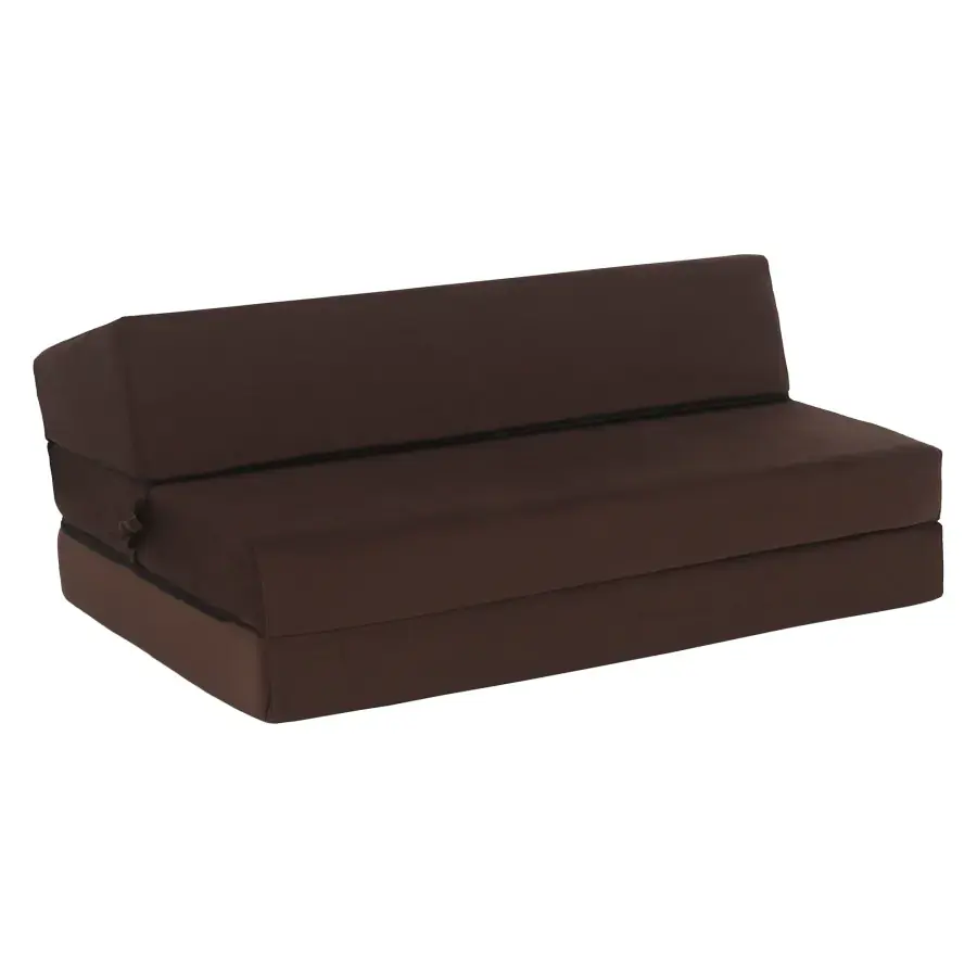 Tempo Kondela Skládací matrace/křeslo VEDIS 2v1, hnědá