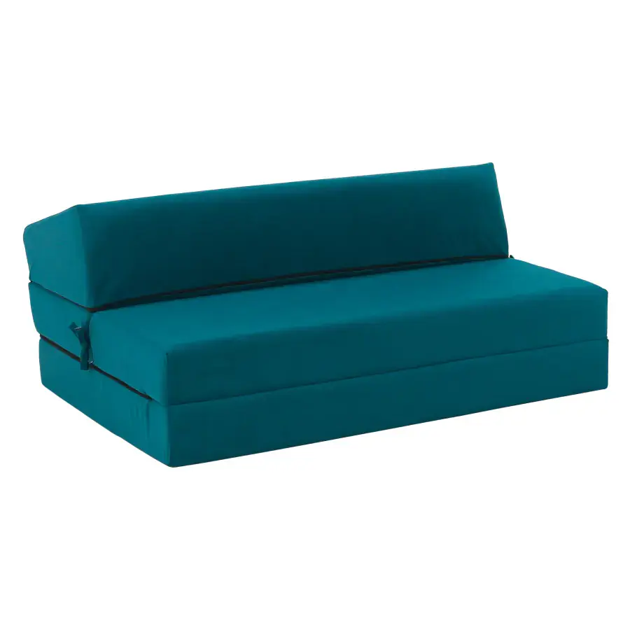 Tempo Kondela Skládací matrace/křeslo VEDIS 2v1, petrolejová