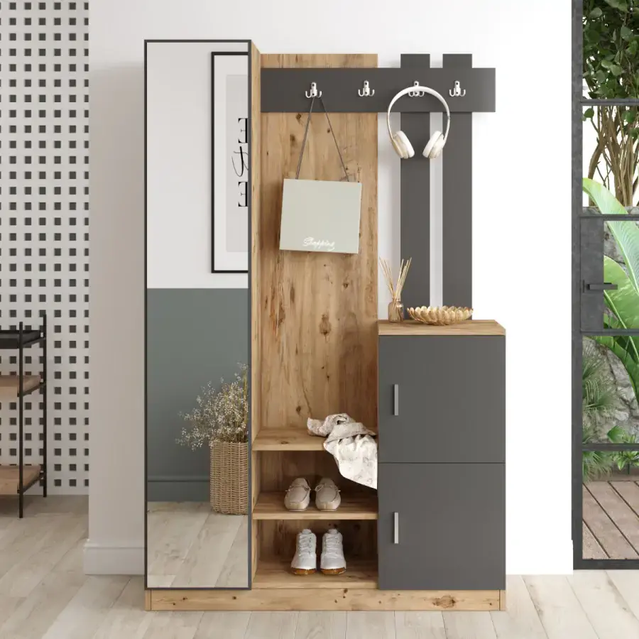 Casarredo Předsíňová sestava JUDSON, borovice / antracit