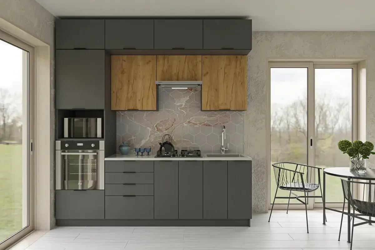 Casarredo Kuchyňská linka 240 DENNY grafit/dub craft