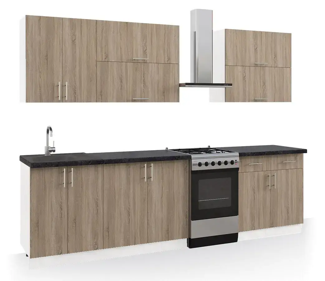 Casarredo Kuchyně FELIPE B 220 bílá/dub sonoma lanýž