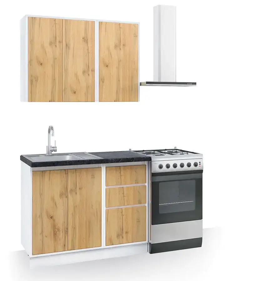 Casarredo Kuchyně NUEVA A 100 bílá/apalačský dub