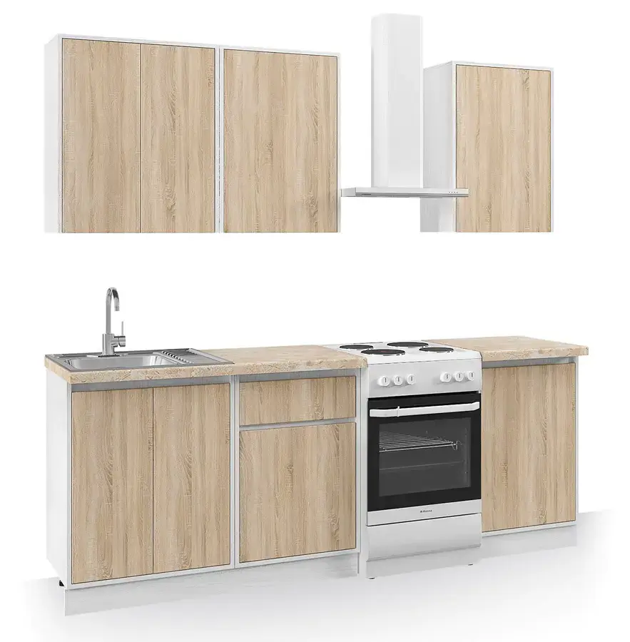 Casarredo Kuchyně NUEVA A 140 bílá/dub sonoma