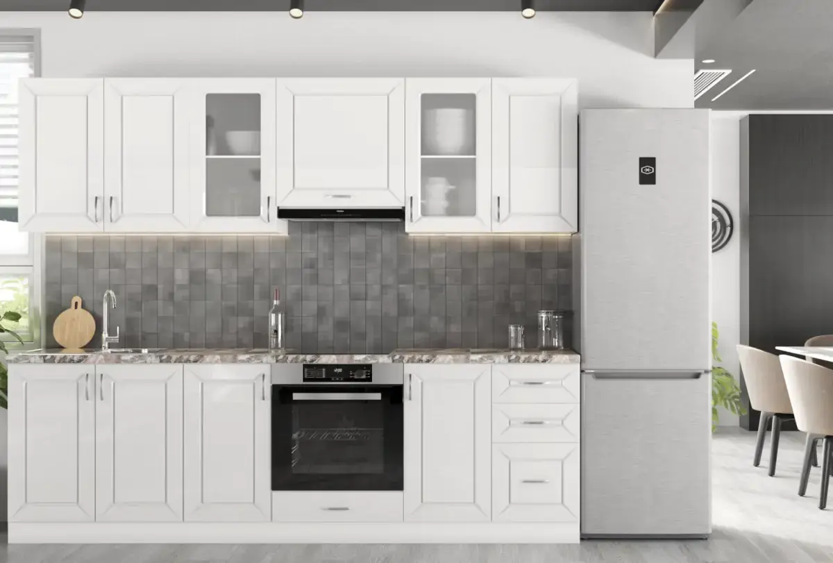 Casarredo Kuchyně BARDIS 260 bílá/bílá lesk