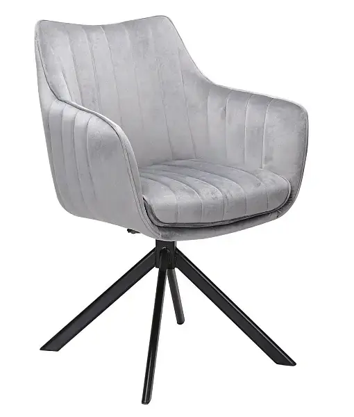 Casarredo Otočná židle ROZI VELVET šedá/černá