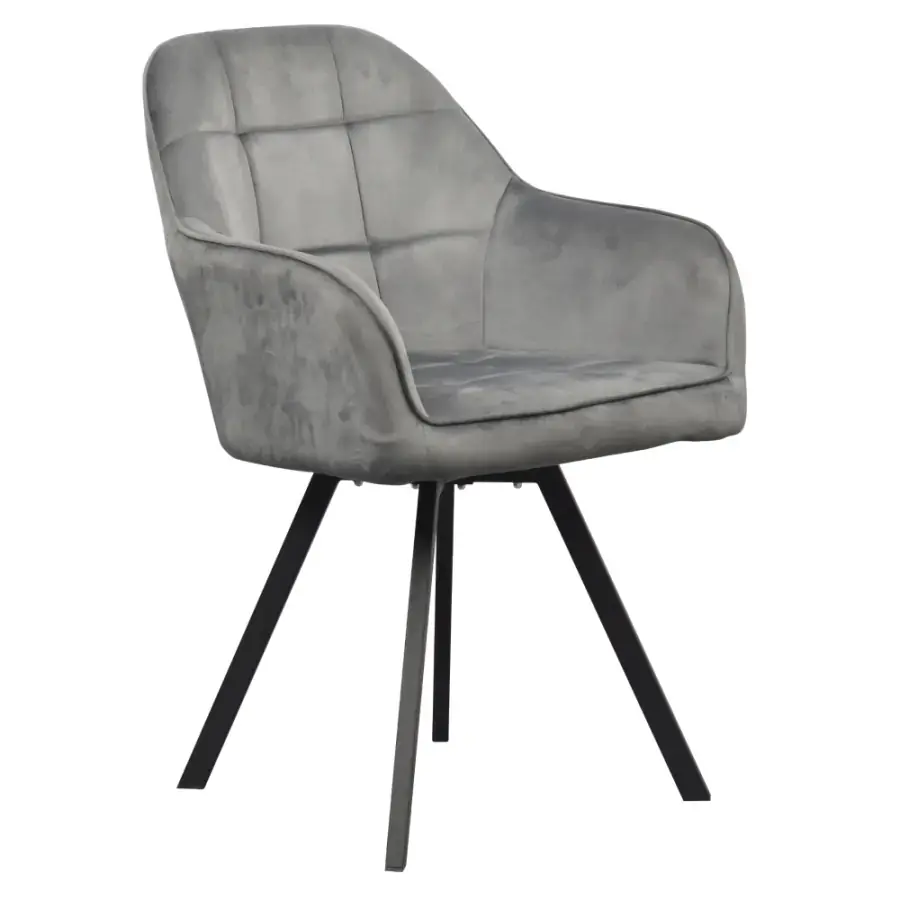 Tempo Kondela Otočné jídelní křeslo SAMANTA, tmavě šedá