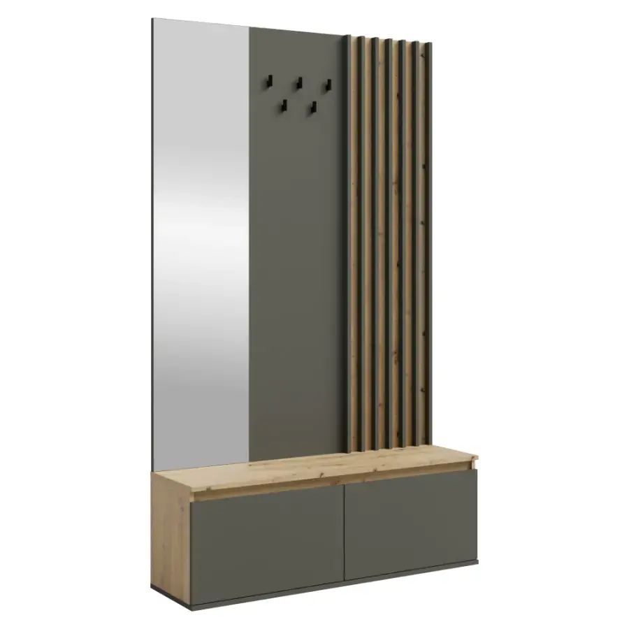 Tempo Kondela Předsíňová sestava DERIS, grafit/dub artisan