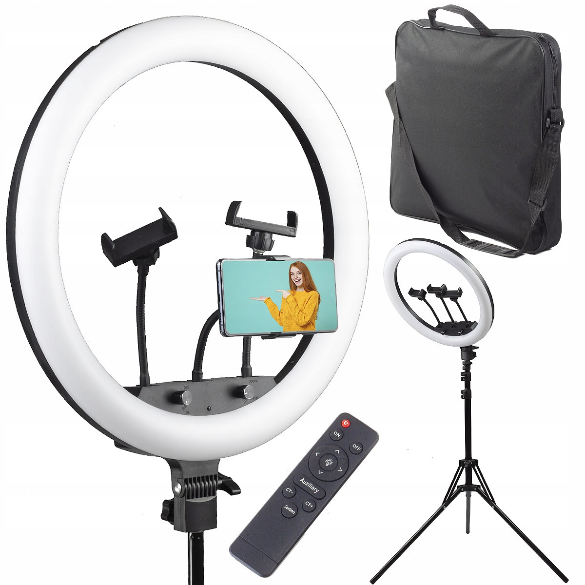 kruhová lampa Led Ring 60W Stativ 180 CM Dálkové Ovládání