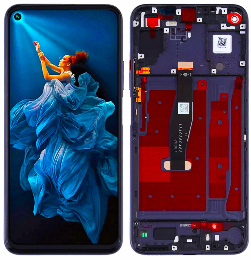 Originální dotykový displej pro Huawei Honor 20 Nova YAL-L21 Černý rámeček