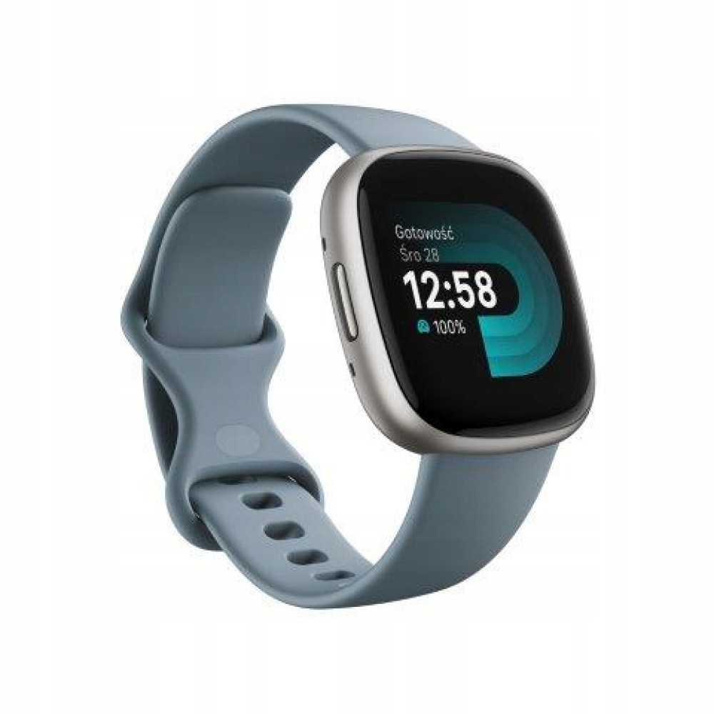 Fitbit Versa 4 Waterfall Blue/Platinum Aluminum