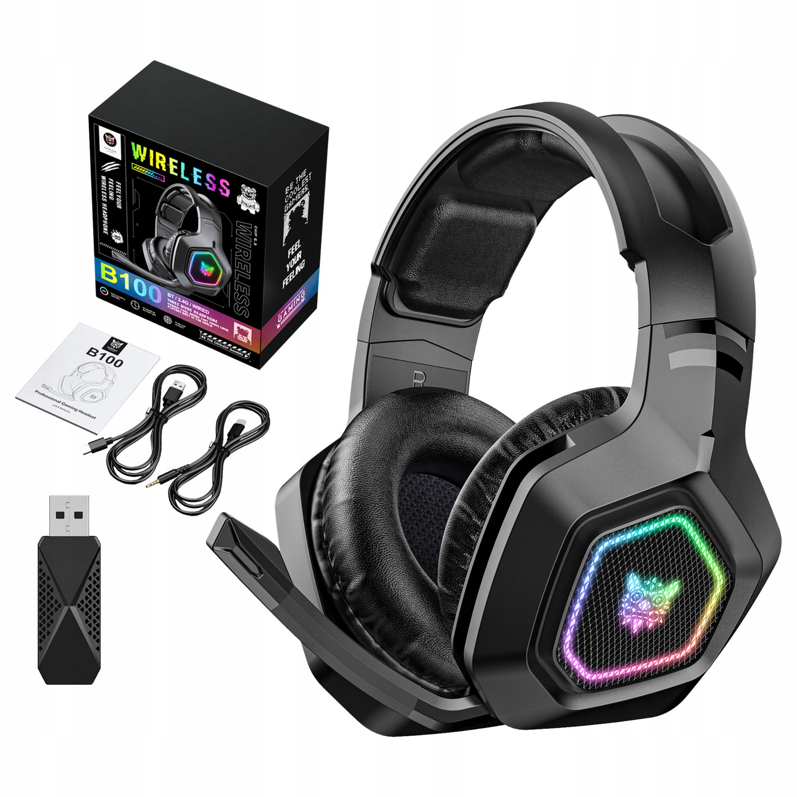 Sluchátka Onikuma B100 do uší, bezdrátová, herní, 2.4G