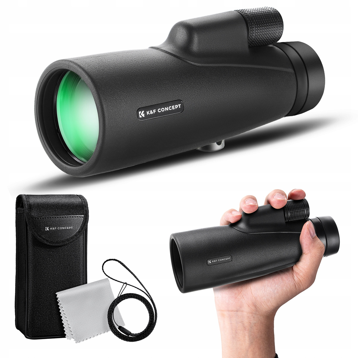 Monokulární dalekohled K&f Concept Dusík 12x50 mm 12x50 BaK4 IP65 Pouzdro KF33.091