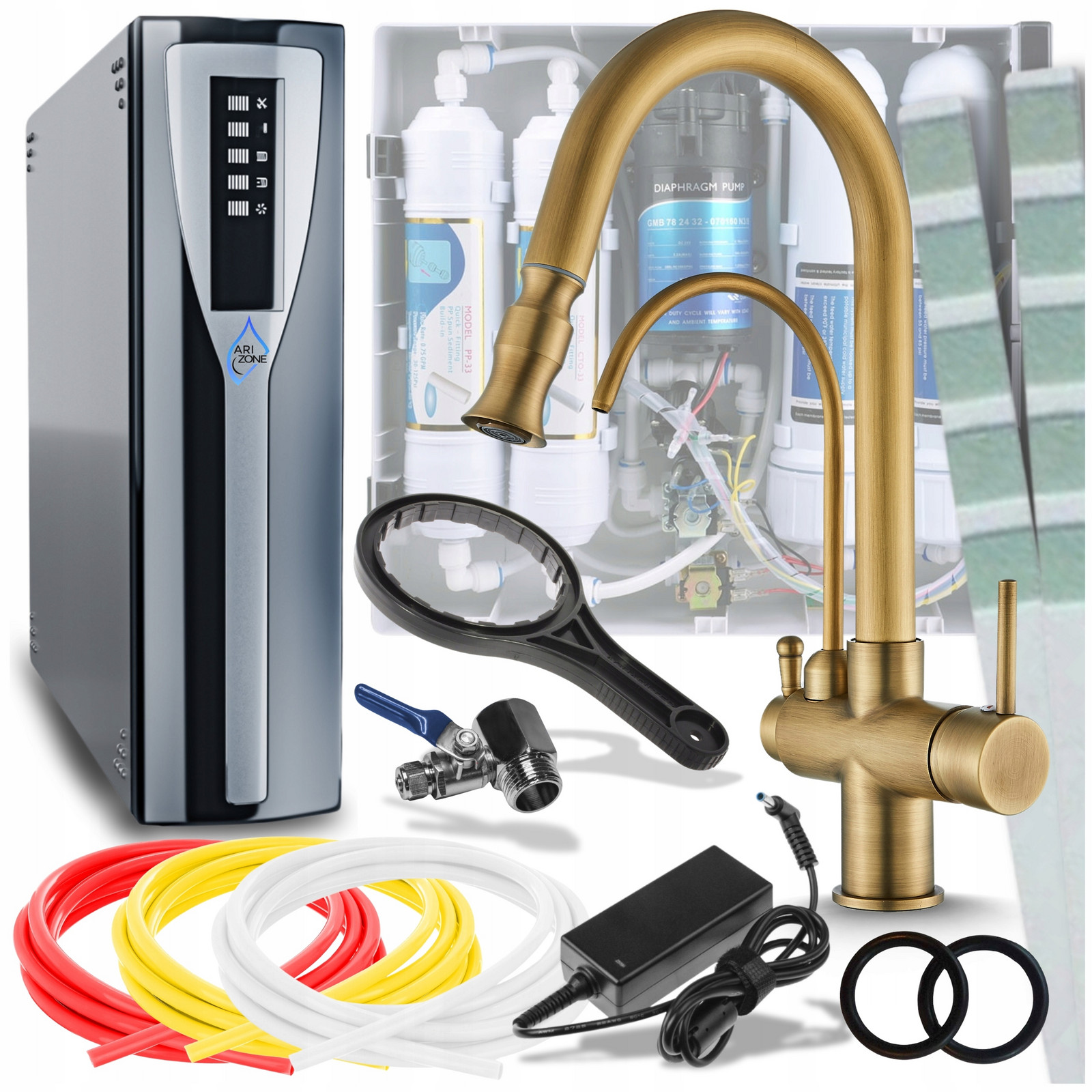 Kuchyňský podskříňový filtr na vodu pod Dřez Kuchyňská baterie Nanofiltrace