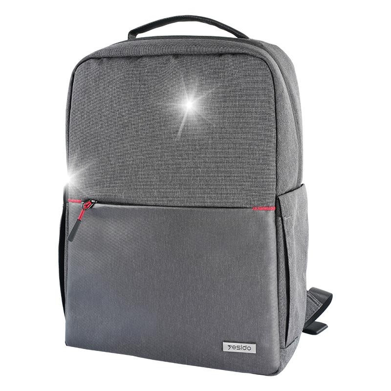 yesido WB34 Voděodolný Batoh 16 palců 45x30x12 cm, Gray Šedý