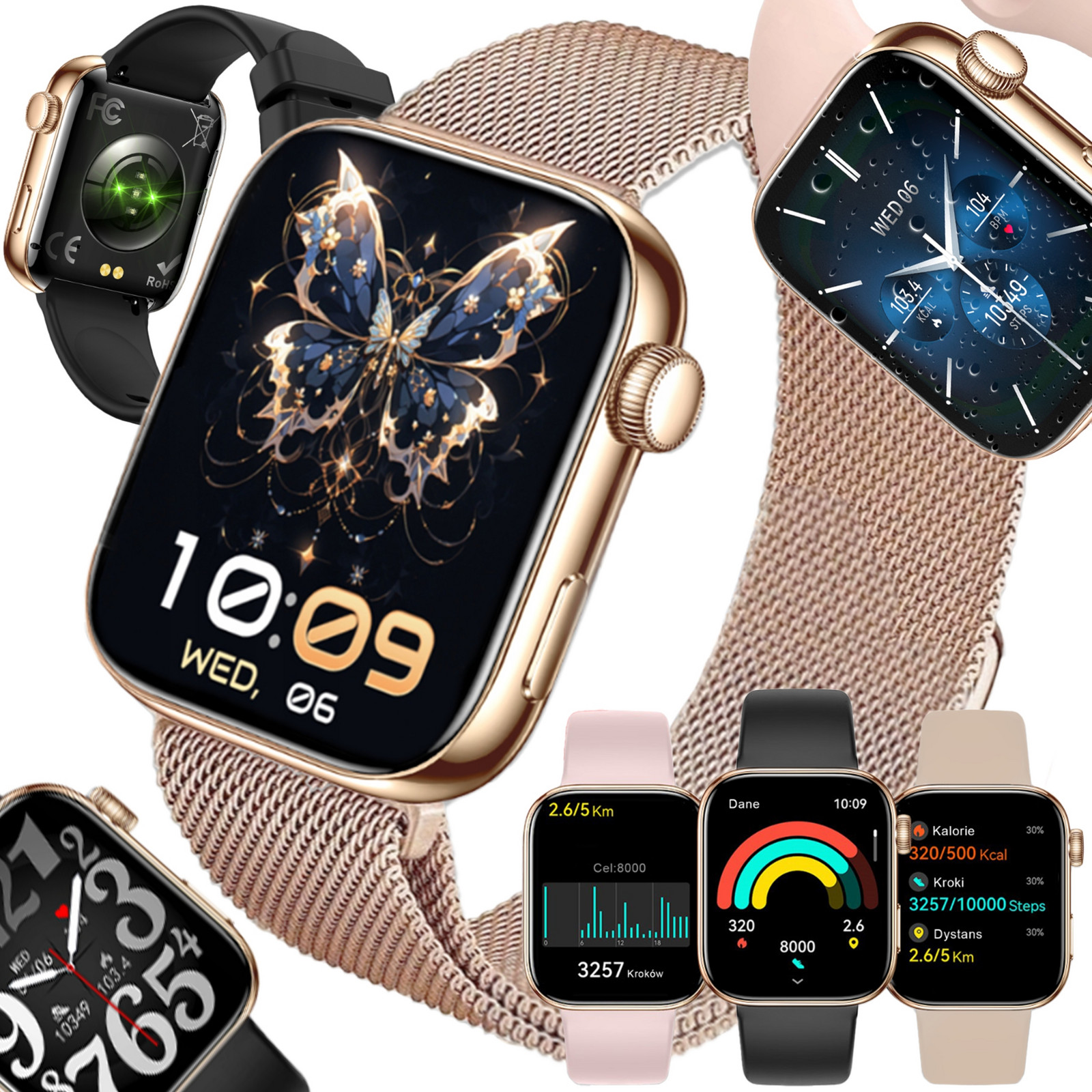 Chytré Hodinky Dámské Hovory Menu Pl Zdraví Hd Amoled 1,85