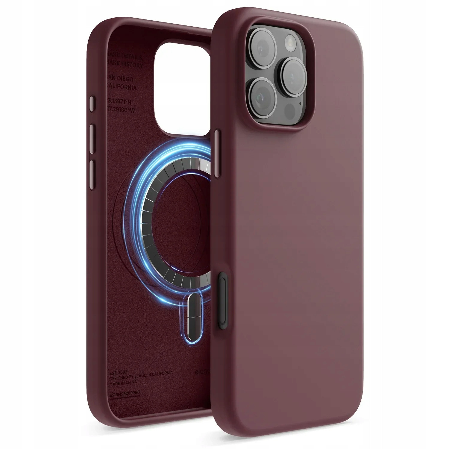 Pouzdro pro iPhone 16 Pro Max Elago Silikonové pouzdro s MagSafe Burgundy