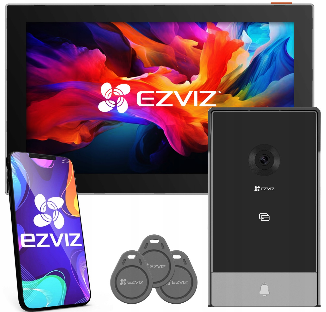 Dofomon Video Ezviz CP7 2-ŽILOVÁ Aplikace Furtka Brána Čtečka Kamera