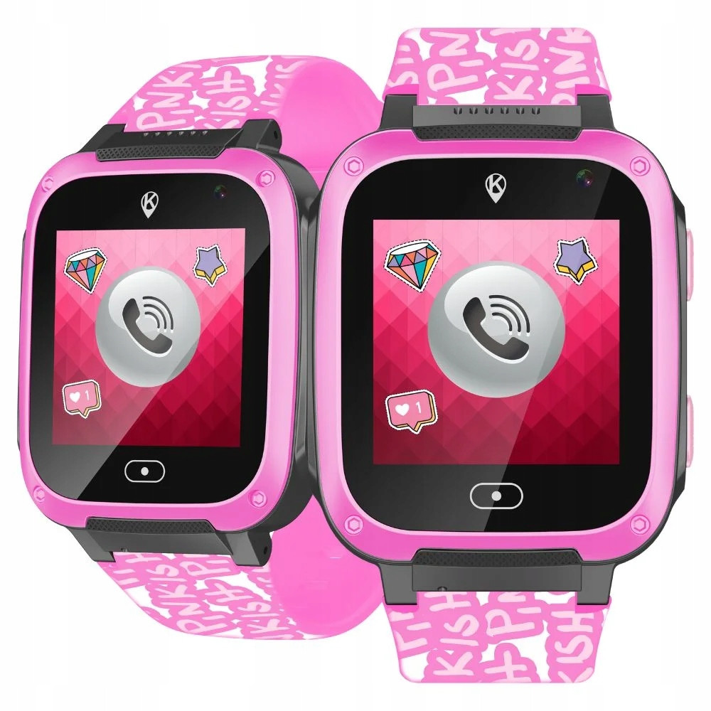 Chytré Hodinky KiDiZ Fiber růžový s funkcí zvonění – Nápad Na Dárek