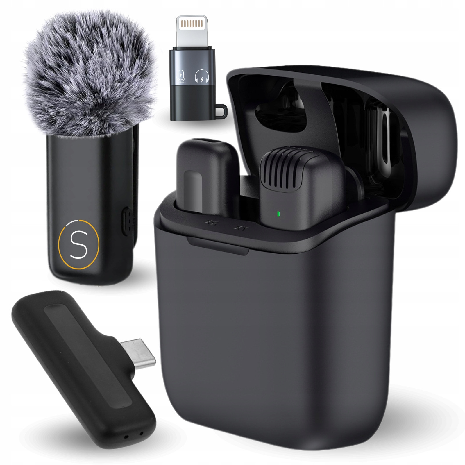 Bezdrátový kravatový mikrofon pro Usb C telefon Xiaomi Samsung Oppo