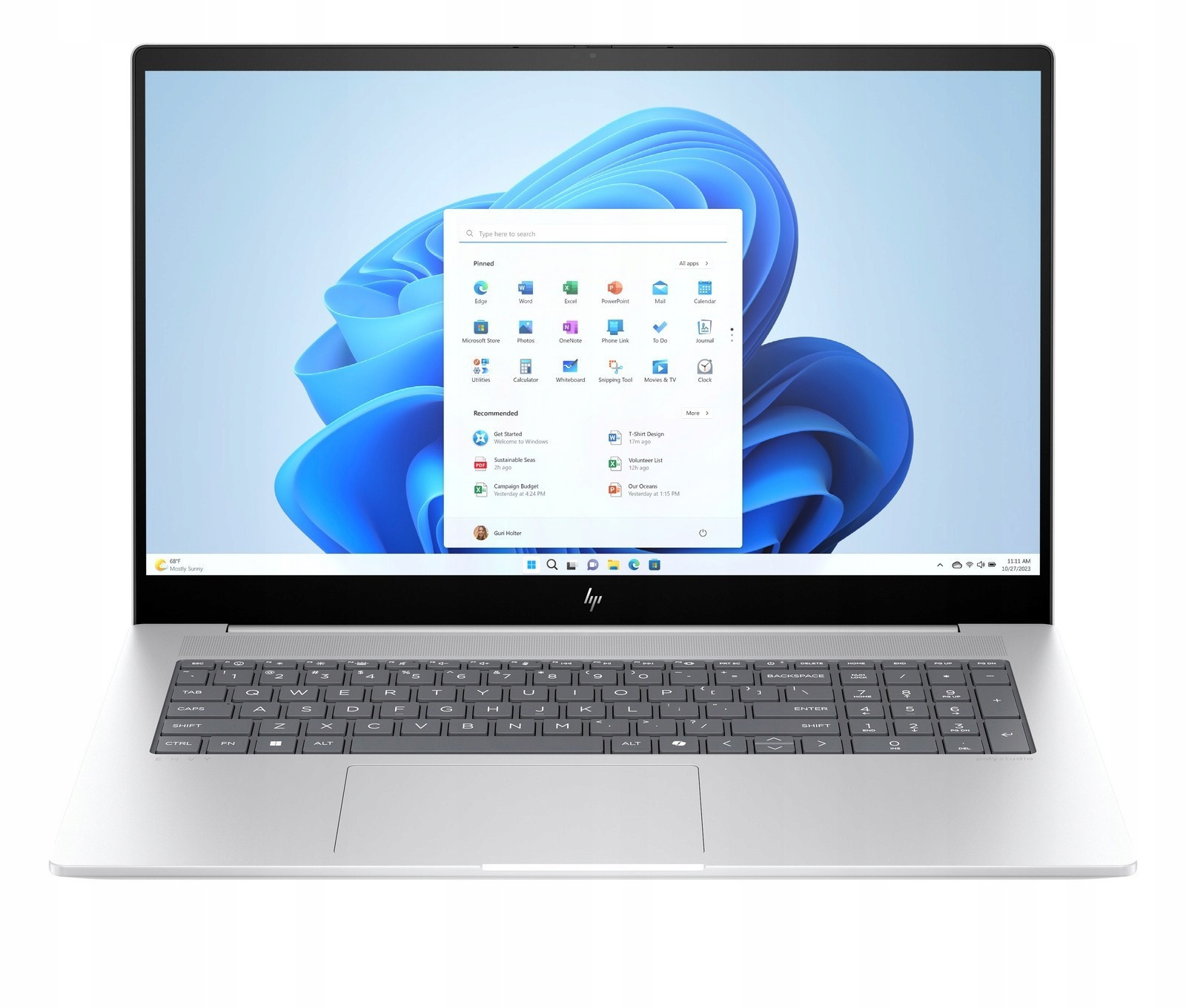 Notebook Hp Envy 17-da Ultra 5 16GB 512GB Intel Arc Fhd Dotykový Win11 Stříbrný